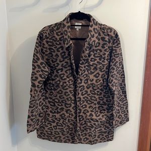Leopard Print Military Spring Jacket